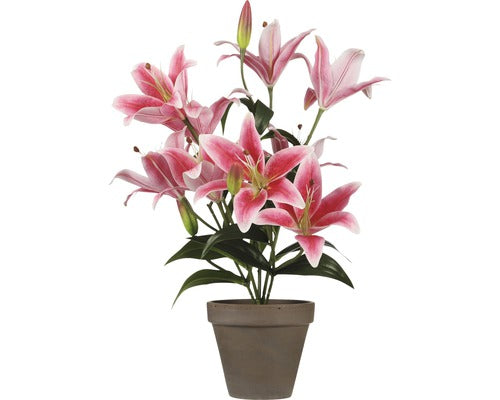 Planta Artificiala Crin Tiger Ø 13, 5 Cm H 47 Cm Fuchsia