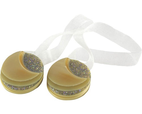 Magneti Decorativi Moon Pentru Perdea - Cu Panglica De Fixare, Bej, Set 2 Buc