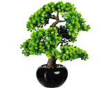 Planta Artificiala Bonsai Zada 7 Trunchiuri In Ghiveci H 48 Cm Verde