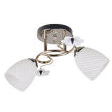 Lustra Olla 2, E27, Metal auriu + negru