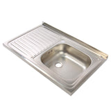 Chiuveta bucatarie inox satinat Doruq 1402D cuva pe dreapta 80 x 50 cm