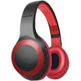 Casti PROMATE LaBoca, Over-ear, Bluetooth, Microfon, Radio FM, Slot Card Micro-SD, Rosu