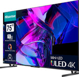 Televizor, Hisense, 75U7KQ, Smart Mini-LED ULED, 190 cm, 4K Ultra HD, Negru