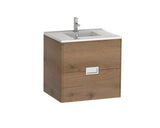 Set Cubo Baza Lavoar si Lavoar, 2 Sertare, PAL, 85 cm, Stejar Antic