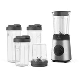 Blender compact ELECTROLUX Create 4 E4CB1-6ST, 350W, 2 Trepte Viteza + Pulse, recipient sticla 600 ml, recipiente din Tritan (2 x 600 ml / 1 x 300 ml), rasnita, Inox