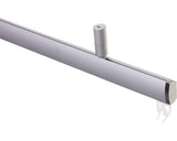 Galerie Simpla Aluminiu, Prindere De Tavan, Argintiu 100 Cm