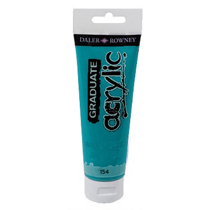 Vopsea acrilica, Daler-Rowney, 120 ml, Turcoaz 154