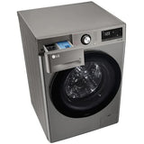 Masina de Spalat Rufe Frontala LG F4WV328S2TU, AI Direct Drive, 8 kg, 1400 rpm, Clasa B, Argintiu