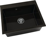 Chiuveta Bucatarie Cu O Cuva Fat Avangard 227 60x51 Cm, Fara Picurator, Marmura Compozita Venge Dark