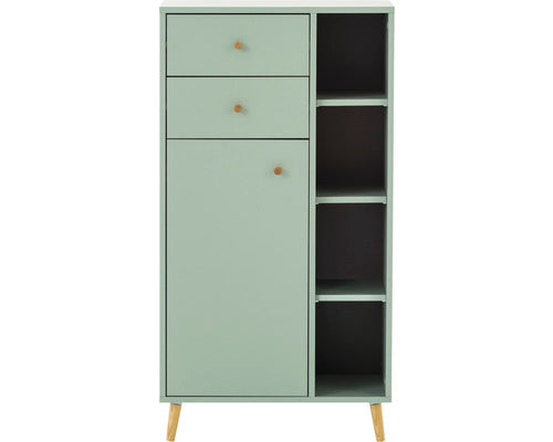 Dulap Baie Asezat Bjarne, 1 Usa 2 Sertare, Pal, 60,2x113,4 Cm, Verde