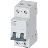 Siguranta electrica automata Siemens 5SL6206-7, latime 2 module, 6kA, 2P, caracteristica C, 6A