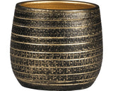 Masca Ghiveci Solano Ø 16 Cm H 14 Cm Negru/auriu