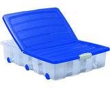 Cutie Plastic Cu Capac Jelenia Plast 800x600x170 Mm Transparenta/capac Colorat, Cu Roti