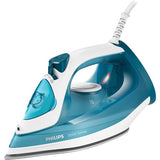 Fier de calcat Philips DST3011/20 seria 3000, 2100W, talpa ceramica, abur 30 g/min, jet de abur 140 g, capacitate rezervor 300ml, glisor anticalcar, sistem anti picurare, Alb/ albastru