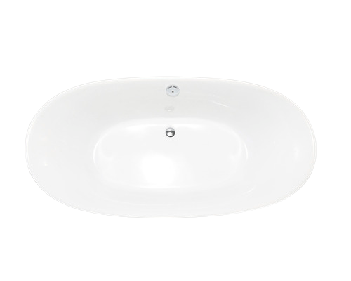 Cada de Baie Ovala Freestanding Egg FR06, 170x80x58 cm, Acril, Exterior, Negru
