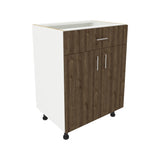 Corp Baza haaus Karo, 1 Sertar, 2 Usi, Stejar Bronz/Alb, 60 x 50 x 80 cm