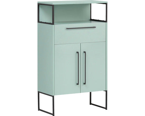 Dulap Baie Asezat Limone 650, 2 Usi 1 Sertar, PAL, 65,2x112,5 cm, Verde Menta