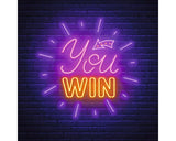 Tablou Sticla You Win 30x30 Cm