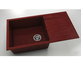 Chiuveta Bucatarie Granixit Cu O Cuva Fat Avangard 229 90x49 Cm, Cu Picurator, Reversibila, Firebrick