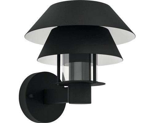 Aplica Chiappera E27 Max. 1x40w, Pentru Exterior Ip44, Negru/sticla