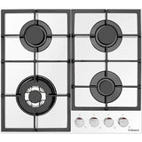 Plita Incorporabila HANSA BHKW631540, Gaz, 4 arzatoare, Wok, Alb