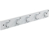 Cuier De Perete Cu 5x2 Carlige Hettich Country 500x80x75 Mm, Lemn Alb Lacuit