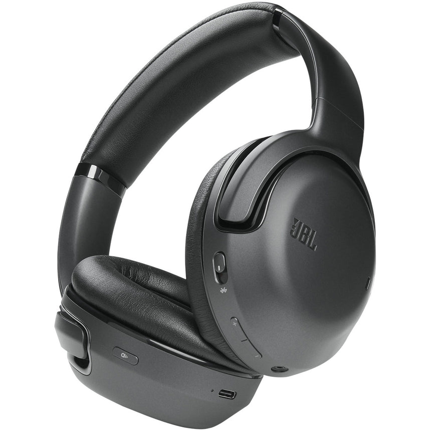 Casti audio over-ear JBL Tour One, Wireless, Bluetooth, True Adaptive Noise Cancelling, Hi-Res, 4 Microfoane, Negru