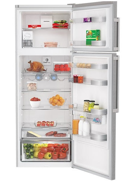 Frigider cu doua usi GRUNDIG GDN17930FXN, DuoCooling No Frost, 475 l, H 193 cm, Clasa A++, Inox