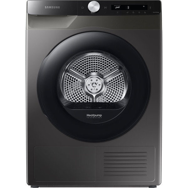 Uscator de Rufe SAMSUNG DV90T5240AX, AI Control, Pompa de Caldura, 9 kg, 14 Programe, Clasa A++, Inox