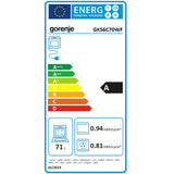 Aragaz combinat, Gorenje GKS6C70WF , 71L, 4 arzatoare , clasa energetica A, Alb