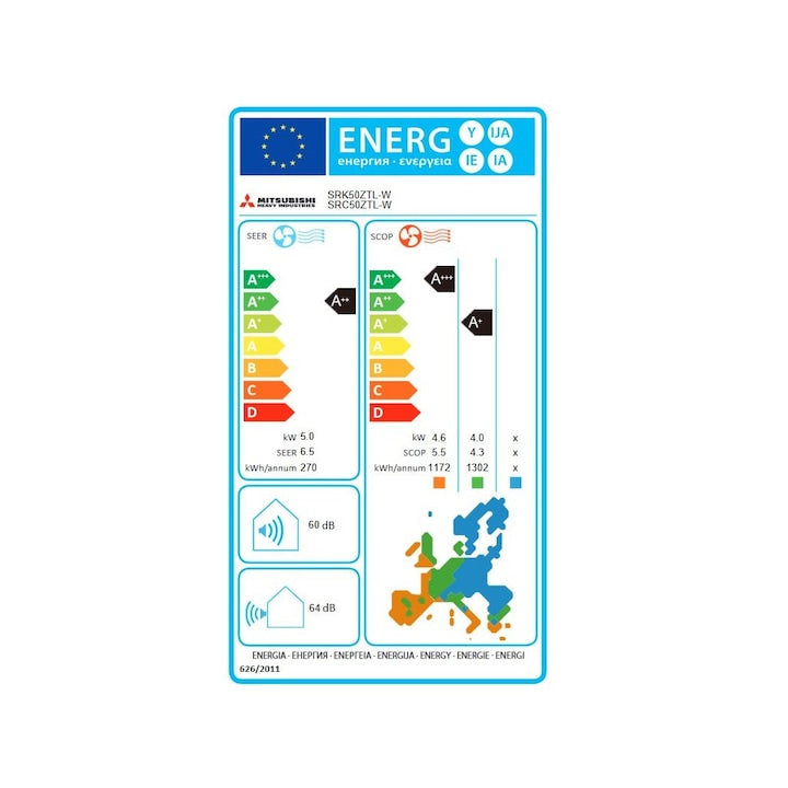 Aer conditionat MITSUBISHI HEAVY Hikari SRK25ZTL-W SRC25ZTL-W, 9000 BTU, A++/A++, Inverter, Functie incalzire racire, Wi-Fi, Alb