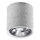Lampa de tavan Cullo gri beton 1 bec cilindric industrial de interior