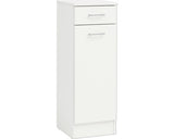 Dulap Baie Asezat Lorenz U300, 1 Usa 1 Sertar, PAL, 92,1x30,3 cm, Alb Perlat