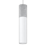 Lustra suspendata Borgio 1 GU10 Loft Alb Otel Tub Sollux