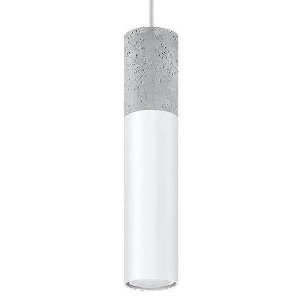 Lustra suspendata Borgio 1 GU10 Loft Alb Otel Tub Sollux