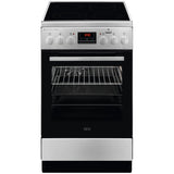 Aragaz AEG CCB56481BM, Vitroceramica, 4 zone de gatit, Cuptor electric multufuntional, SteamBake, AirFry, Grill electric, Clasa A, 50 cm, Inox