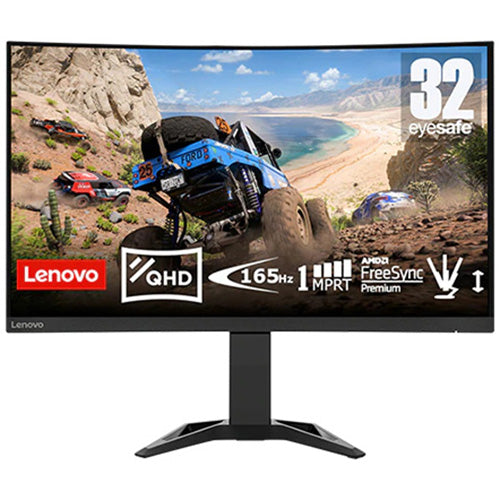 Monitor Gaming curbat Lenovo G32qc-30, 31.5",2K QHD , 165Hz, Boxe integrate,VA panel, EyeSafe, 1ms, HDMI,DP, FreeSync, Tilt/Lift Stand, Black