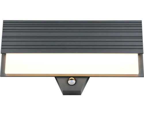 Aplica Cu Led Integrat Mariza 13w 1300 Lumeni, Senzor De Miscare, Pentru Exterior Ip44, Antracit