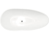 Cada de Baie Ovala Freestanding Egg Elegant 150, Acril, 75x150x60 cm, Alb-Gri