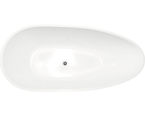Cada de Baie Ovala Freestanding Egg Elegant 150, Acril, 75x150x60 cm, Alb-Gri