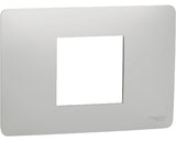 Rama Aparataje Schneider Unica Studio 2/3 Module, Plastic Nuanta Aluminiu