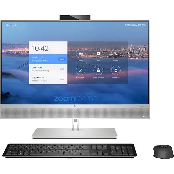 Sistem PC All in One HP Collaboration G6, Intel Core i5-10500, 23.8" Full HD Touch, 8GB, SSD 128GB, Windows 10 IoT Enterprise, Argintiu