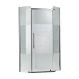 Cabina de dus pentagonala, Belform Maze, 90x90 cm, cu usa batanta, deschidere dreapta