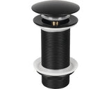Ventil lung lavoar Push-Open 1 1/4" negru mat
