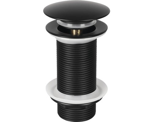 Ventil lung lavoar Push-Open 1 1/4" negru mat