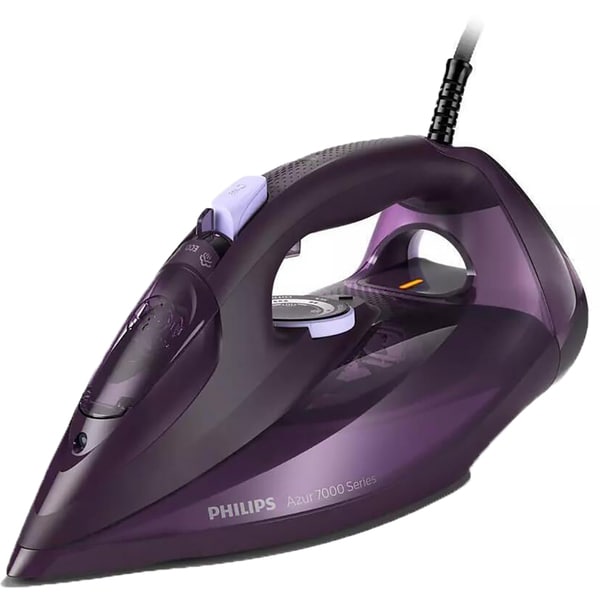 Fier de calcat cu abur Philips DST7051/30 seria 7000, 2800 W, 50 g/min, Jet de abur de 250g, Talpa SteamGlide Elite, Oprire automata de siguranta, QuickCalc release, Sistem antipicurare, Control usor al temperaturii, Rezervor de de 300 ml, violet