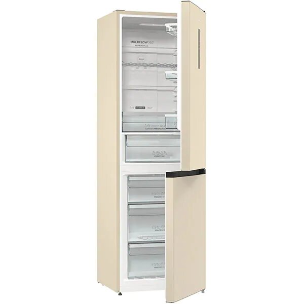 Combina frigorifica GORENJE NRK6192AC4, No Frost Plus, 302 l, H 185 cm, Clasa A++, Crem