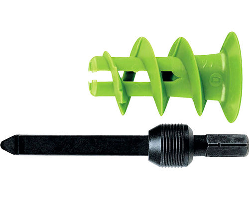 Dibluri Plastic Autoforante Fara Surub Fischer Gk Green, 90 Bucati, Pentru Gipscarton, Incl. Unealta De Montaj