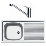 Pachet chiuveta bucatarie Franke ESN 611-86 + Baterie Franke Basic Crom,860x435mm, picurator stanga, Inox lucios