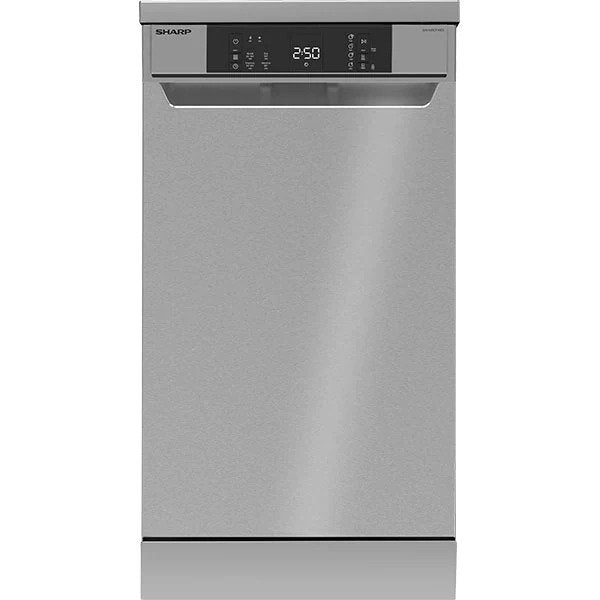 Masina de spalat vase SHARP QW-NS1CF49ES-EU, 10 seturi, 4 programe, Latime 45 cm, Clasa E, Argintiu